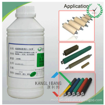Silicone primer for silicone rubber roller